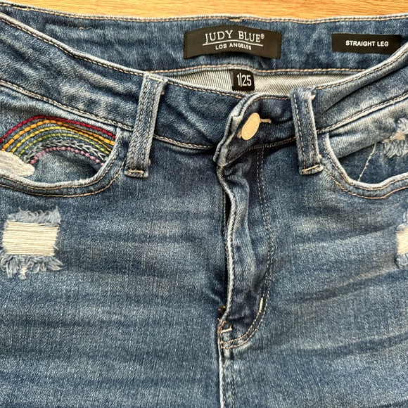 Judy Blue size 1 rainbow jeans - Picture 1 of 5